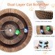Cat Toy, Magic Accordion Scratching Board, Interactive Toy with Ball Track, Cardboard Scratching Toy for Home Cats and Kittens, Activity and Exercise