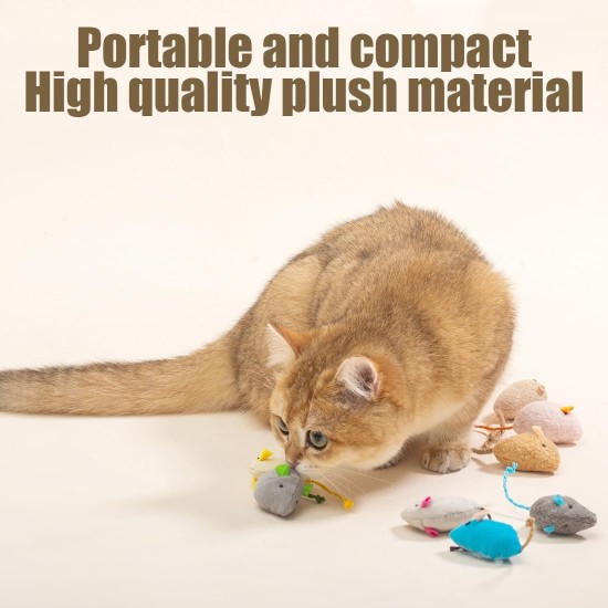 Cat Toy, Mice Toy, Mouse, Cat, Pet, Soft, Fluffy for Cats Kitty, Pack of 10 Cat Toy, Mice Toy, Mouse, Cat, Pet, Soft, Fluffy for Cats Kitty, Pack of 10