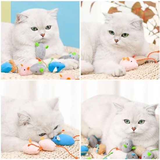 Cat Toy, Mice Toy, Mouse, Cat, Pet, Soft, Fluffy for Cats Kitty, Pack of 10 Cat Toy, Mice Toy, Mouse, Cat, Pet, Soft, Fluffy for Cats Kitty, Pack of 10