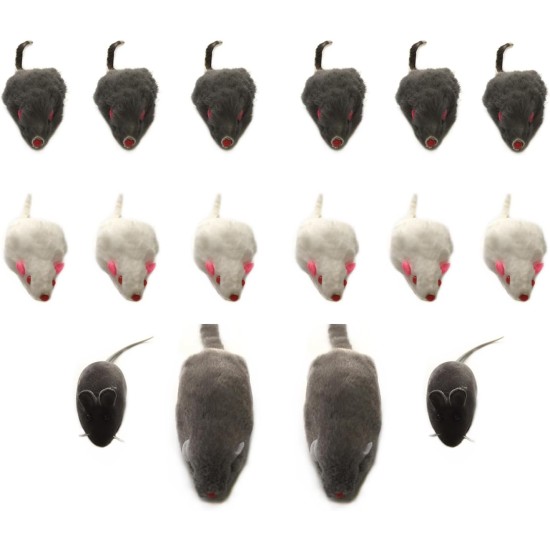 Cat Toy Mice Toy Mouse Cat Pet Soft Fluffy for Cats Pack of 16 Cat Toy Mice Toy Mouse Cat Pet Soft Fluffy for Cats Pack of 16