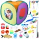 Cat Toy Set, 22 Pieces Cat Toy, with Cat Tunnel, Feather Toy, Plush Toy, Toy Mice Cat Toy for Kitty, Puppy, Kitten