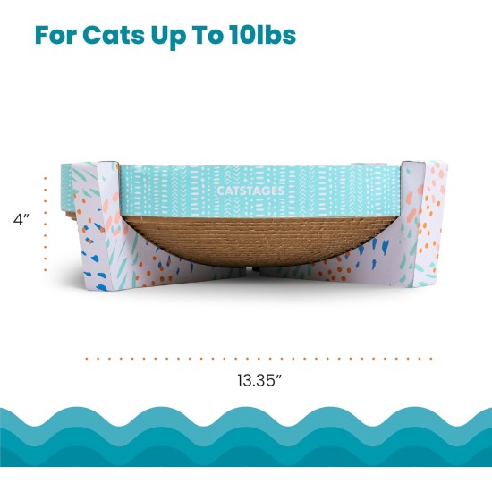 Catstages Easy Life Scratch, Snuggle & Rest - Scratching Cardboard with Lounger - Multicoloured - One Size Catstages Easy Life Scratch, Snuggle & Rest - Scratching Cardboard with Lounger - Multicoloured - One Size