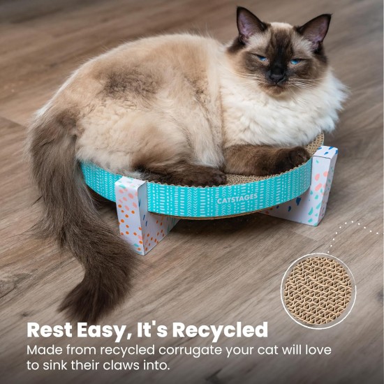 Catstages Easy Life Scratch, Snuggle & Rest - Scratching Cardboard with Lounger - Multicoloured - One Size Catstages Easy Life Scratch, Snuggle & Rest - Scratching Cardboard with Lounger - Multicoloured - One Size