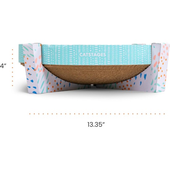 Catstages Easy Life Scratch, Snuggle & Rest - Scratching Cardboard with Lounger - Multicoloured - One Size Catstages Easy Life Scratch, Snuggle & Rest - Scratching Cardboard with Lounger - Multicoloured - One Size