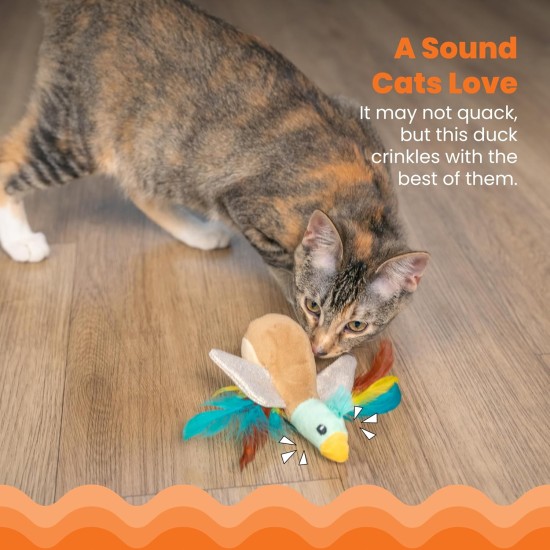 Catstages Flapperz Interactive Cat Toy with Duck Plush Catnip Catstages Flapperz Interactive Cat Toy with Duck Plush Catnip