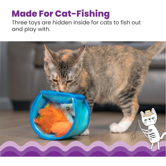 Catstages Hide & Seek Fish Bowl Interactive Cat Puzzle Toy Catstages Hide & Seek Fish Bowl Interactive Cat Puzzle Toy
