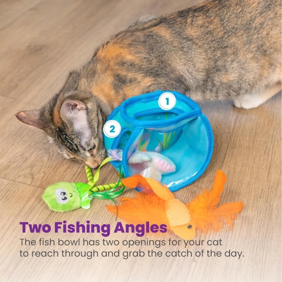 Catstages Hide & Seek Fish Bowl Interactive Cat Puzzle Toy Catstages Hide & Seek Fish Bowl Interactive Cat Puzzle Toy