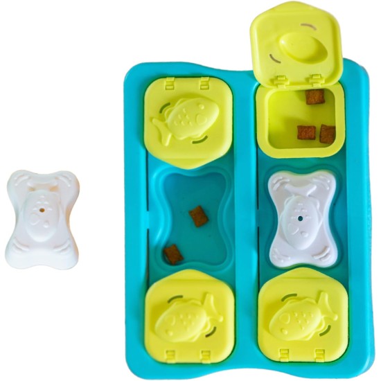 Catstages Kitty Cube Puzzle Interactive Cat Treat Puzzle Cat Toy, Blue Catstages Kitty Cube Puzzle Interactive Cat Treat Puzzle Cat Toy, Blue