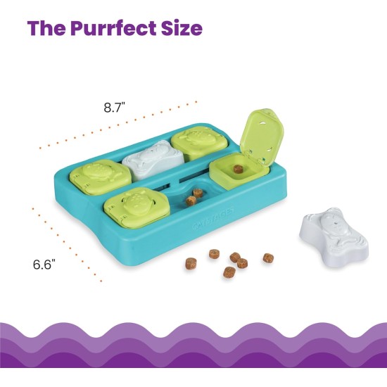 Catstages Kitty Cube Puzzle Interactive Cat Treat Puzzle Cat Toy, Blue Catstages Kitty Cube Puzzle Interactive Cat Treat Puzzle Cat Toy, Blue
