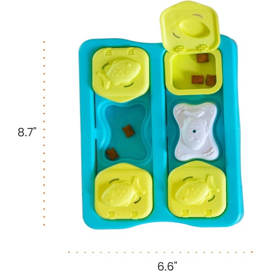 Catstages Kitty Cube Puzzle Interactive Cat Treat Puzzle Cat Toy, Blue Catstages Kitty Cube Puzzle Interactive Cat Treat Puzzle Cat Toy, Blue
