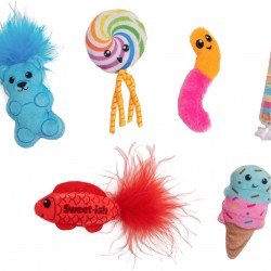 Catstages Kitty Sweet Treats Plush Cat Toy Catnip - Pack of 6 Catstages Kitty Sweet Treats Plush Cat Toy Catnip - Pack of 6