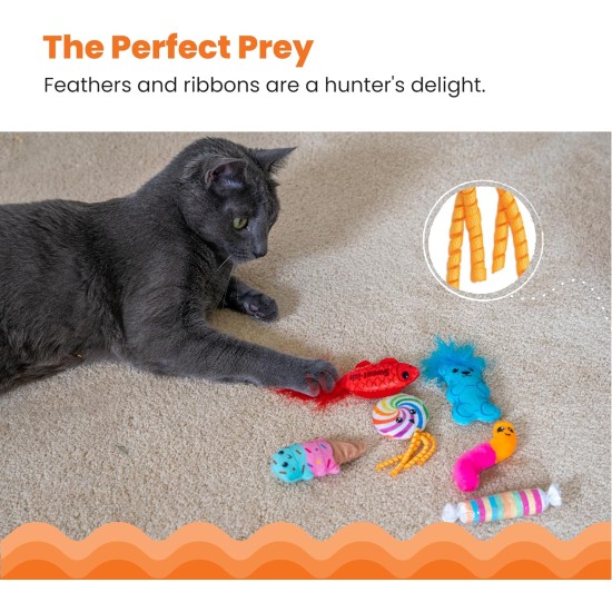 Catstages Kitty Sweet Treats Plush Cat Toy Catnip - Pack of 6 Catstages Kitty Sweet Treats Plush Cat Toy Catnip - Pack of 6