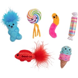 Catstages Kitty Sweet Treats Plush Cat Toy Catnip - Pack of 6 Catstages Kitty Sweet Treats Plush Cat Toy Catnip - Pack of 6