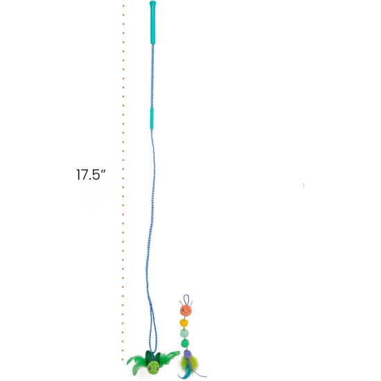Catstages Tail Teaser Ground Prey, Green Catstages Tail Teaser Ground Prey, Green