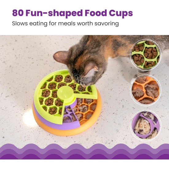 Catstages by Catstages Kitty Lickin' Layers Multilayered Cat Fun Feeder Cat Treat Puzzle Catstages by Catstages Kitty Lickin' Layers Multilayered Cat Fun Feeder Cat Treat Puzzle
