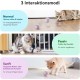 Cheerble Interactive Ball for Cats, Cat Toy Self-Employment, Wicked Ball M1 with 3 Modes & LED Lights, Rechargeable for USB, Smart Toy for Indoor Cats, Kittens - Red