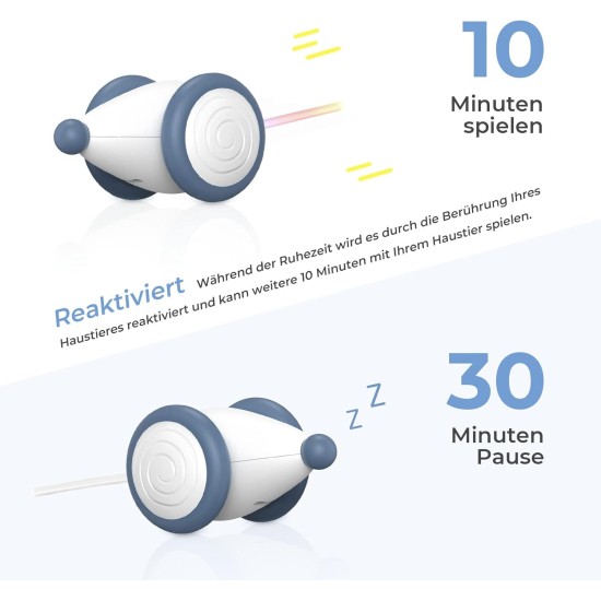 Cheerble Interaktives Katzenspielzeug, Maus LED-Leuchten, Intelligentes +elektrisch, Wicked Mouse mit USB-aufladbar, Geschenke für Katzen Kätzchen, Aprikose Cheerble Interaktives Katzenspielzeug, Maus LED-Leuchten, Intelligentes +elektrisch, Wicked Mouse mit USB-aufladbar, Geschenke für Katzen Kätzchen, Aprikose