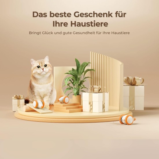 Cheerble Interaktives Katzenspielzeug, Maus LED-Leuchten, Intelligentes +elektrisch, Wicked Mouse mit USB-aufladbar, Geschenke für Katzen Kätzchen, Aprikose Cheerble Interaktives Katzenspielzeug, Maus LED-Leuchten, Intelligentes +elektrisch, Wicked Mouse mit USB-aufladbar, Geschenke für Katzen Kätzchen, Aprikose