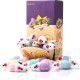 Chiwava 36 Pieces 11.5 cm Small Rattle Cat Toy Mice Cute Double Colour Small Mouse Kitten Interactive Play Assorted Colours