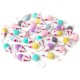Chiwava 36 Pieces 11.5 cm Small Rattle Cat Toy Mice Cute Double Colour Small Mouse Kitten Interactive Play Assorted Colours