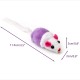 Chiwava 36 Pieces 11.5 cm Small Rattle Cat Toy Mice Cute Double Colour Small Mouse Kitten Interactive Play Assorted Colours
