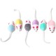 Chiwava 36 Pieces 11.5 cm Small Rattle Cat Toy Mice Cute Double Colour Small Mouse Kitten Interactive Play Assorted Colours