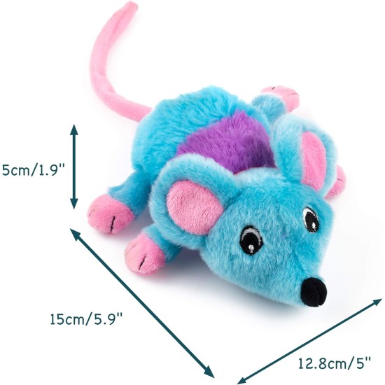 Chiwava Pack of 2 5.9 Inch Catnip Plush Cat Toy Mice with Bell Small Mouse Activity Toy Chiwava Pack of 2 5.9 Inch Catnip Plush Cat Toy Mice with Bell Small Mouse Activity Toy