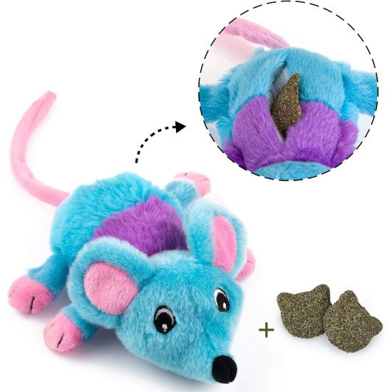 Chiwava Pack of 2 5.9 Inch Catnip Plush Cat Toy Mice with Bell Small Mouse Activity Toy Chiwava Pack of 2 5.9 Inch Catnip Plush Cat Toy Mice with Bell Small Mouse Activity Toy