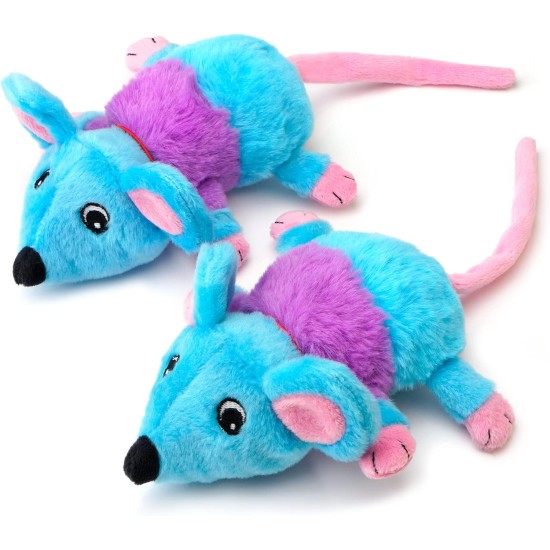 Chiwava Pack of 2 5.9 Inch Catnip Plush Cat Toy Mice with Bell Small Mouse Activity Toy Chiwava Pack of 2 5.9 Inch Catnip Plush Cat Toy Mice with Bell Small Mouse Activity Toy