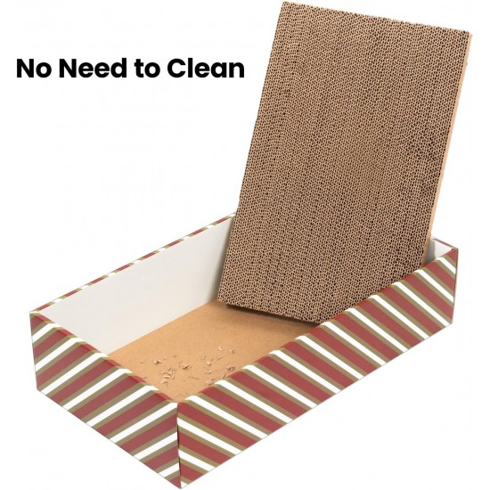 Conlun Cat Scratching Box with 4 Cat Scratching Boards & 2 Separate Cat Boxes & 1 Cat Ball & 1 Catnip Toy, 2-in-1 Scratching Cardboard for Cats to Scratch & Rest, Set Conlun Cat Scratching Box with 4 Cat Scratching Boards & 2 Separate Cat Boxes & 1 Cat Ball & 1 Catnip Toy, 2-in-1 Scratching Cardboard for Cats to Scratch & Rest, Set