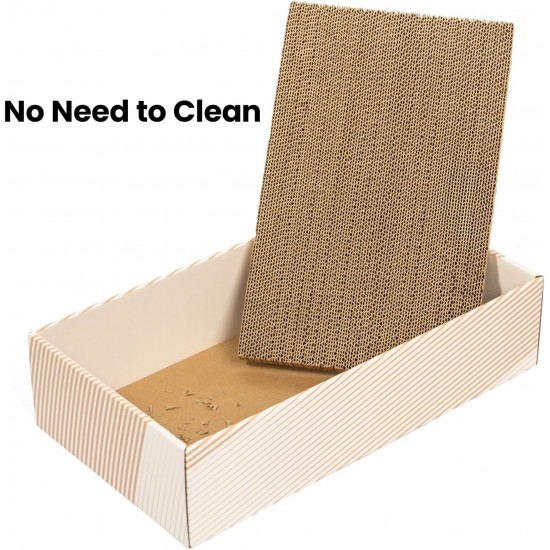 Conlun Cat Scratching Box with 4 Cat Scratching Boards & 2 Separate Cat Boxes & 1 Cat Ball & 1 Catnip Toy, 2-in-1 Scratching Cardboard for Cats to Scratch & Rest, Set Conlun Cat Scratching Box with 4 Cat Scratching Boards & 2 Separate Cat Boxes & 1 Cat Ball & 1 Catnip Toy, 2-in-1 Scratching Cardboard for Cats to Scratch & Rest, Set