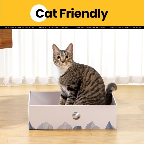 Conlun Cat Scratching Box with 4 Cat Scratching Boards & 2 Separate Cat Boxes & 1 Cat Ball & 1 Catnip Toy, 2-in-1 Scratching Cardboard for Cats to Scratch & Rest, Set Conlun Cat Scratching Box with 4 Cat Scratching Boards & 2 Separate Cat Boxes & 1 Cat Ball & 1 Catnip Toy, 2-in-1 Scratching Cardboard for Cats to Scratch & Rest, Set