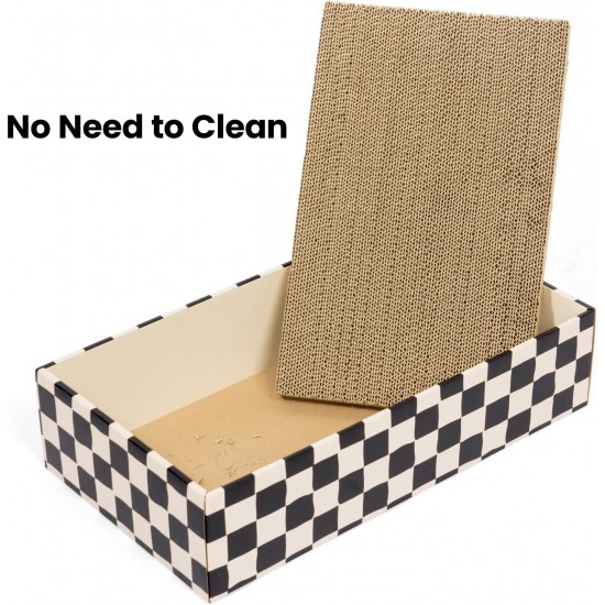 Conlun Cat Scratching Box with 4 Cat Scratching Boards & 2 Separate Cat Boxes & 1 Cat Ball & 1 Catnip Toy, 2-in-1 Scratching Cardboard for Cats to Scratch & Rest, Set Conlun Cat Scratching Box with 4 Cat Scratching Boards & 2 Separate Cat Boxes & 1 Cat Ball & 1 Catnip Toy, 2-in-1 Scratching Cardboard for Cats to Scratch & Rest, Set