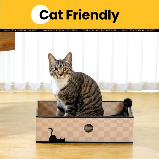 Conlun Cat Scratching Box with 4 Cat Scratching Boards & 2 Separate Cat Boxes & 1 Cat Ball & 1 Catnip Toy, 2-in-1 Scratching Cardboard for Cats to Scratch & Rest, Set Conlun Cat Scratching Box with 4 Cat Scratching Boards & 2 Separate Cat Boxes & 1 Cat Ball & 1 Catnip Toy, 2-in-1 Scratching Cardboard for Cats to Scratch & Rest, Set