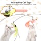 Cozary Pack of 4 Interactive Cat Toy, Suction Cup, 1 Cat Fishing Rod with 2 Bells Birds, Intelligence Toy, Bird Toy for Cats, Wand Cozary Pack of 4 Interactive Cat Toy, Suction Cup, 1 Cat Fishing Rod with 2 Bells Birds, Intelligence Toy, Bird Toy for Cats, Wand