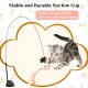 Cozary Pack of 4 Interactive Cat Toy, Suction Cup, 1 Cat Fishing Rod with 2 Bells Birds, Intelligence Toy, Bird Toy for Cats, Wand Cozary Pack of 4 Interactive Cat Toy, Suction Cup, 1 Cat Fishing Rod with 2 Bells Birds, Intelligence Toy, Bird Toy for Cats, Wand