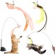 Cozary Pack of 4 Interactive Cat Toy, Suction Cup, 1 Cat Fishing Rod with 2 Bells Birds, Intelligence Toy, Bird Toy for Cats, Wand Cozary Pack of 4 Interactive Cat Toy, Suction Cup, 1 Cat Fishing Rod with 2 Bells Birds, Intelligence Toy, Bird Toy for Cats, Wand