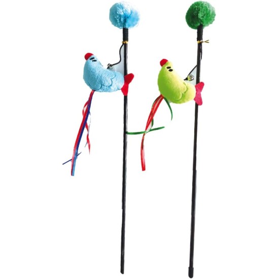 Croci Bird Stick Cat Toy Mix 45 cm Croci Bird Stick Cat Toy Mix 45 cm
