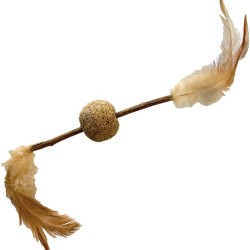 Croci Euphoria Stick Feather W/Silvervine Ball Edible Catnip & Silvervine Cat Toy 12cm Croci Euphoria Stick Feather W/Silvervine Ball Edible Catnip & Silvervine Cat Toy 12cm