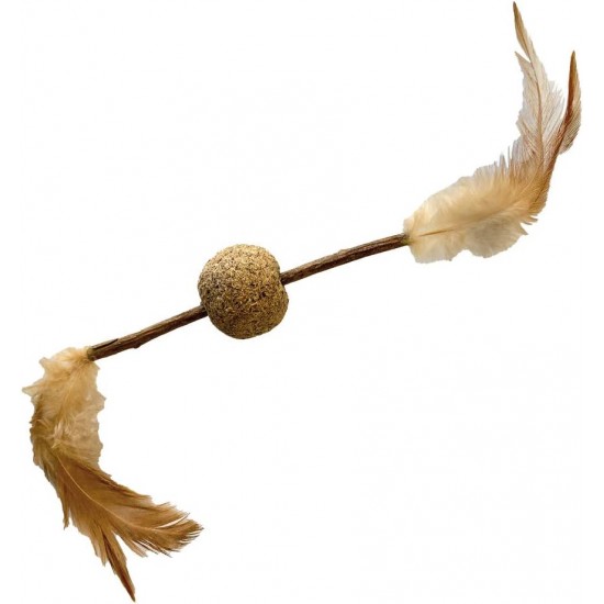 Croci Euphoria Stick Feather W/Silvervine Ball Edible Catnip & Silvervine Cat Toy 12cm Croci Euphoria Stick Feather W/Silvervine Ball Edible Catnip & Silvervine Cat Toy 12cm