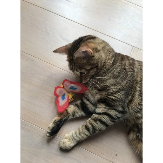 Duckyworld Yeoww Butterfly Red Cat Toy with Catnip 200g Duckyworld Yeoww Butterfly Red Cat Toy with Catnip 200g