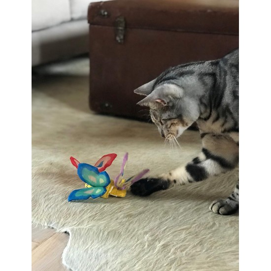 Duckyworld Yeoww Butterfly Red Cat Toy with Catnip 200g Duckyworld Yeoww Butterfly Red Cat Toy with Catnip 200g