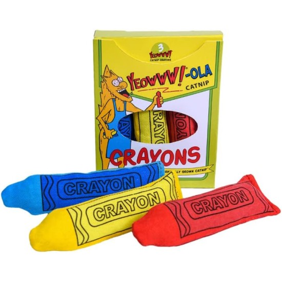 Duckyworld Yeoww-Ola Crayons (3 pcs) Cat Toy with Catnip, 400 g Duckyworld Yeoww-Ola Crayons (3 pcs) Cat Toy with Catnip, 400 g