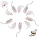 ELANOX Set of 10 Toy Mice Toy Mouse with Bell and without Plastic Parts Outside (Eyes, Nose) Soaked in Catnip Cat Toy (10 Pieces, White) ELANOX Set of 10 Toy Mice Toy Mouse with Bell and without Plastic Parts Outside (Eyes, Nose) Soaked in Catnip Cat Toy (10 Pieces, White)