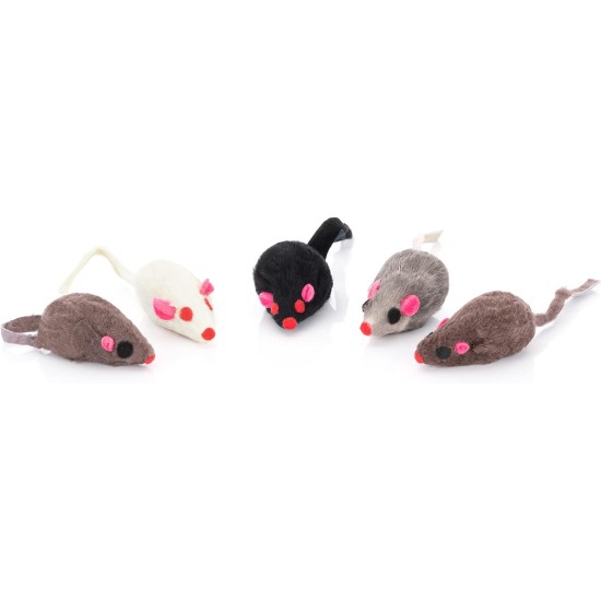 ELANOX Set of 10 Toy Mice Toy Mouse with Bell and without Plastic Parts Outside (Eyes, Nose) Soaked in Catnip Cat Toy (10 Pieces, White) ELANOX Set of 10 Toy Mice Toy Mouse with Bell and without Plastic Parts Outside (Eyes, Nose) Soaked in Catnip Cat Toy (10 Pieces, White)