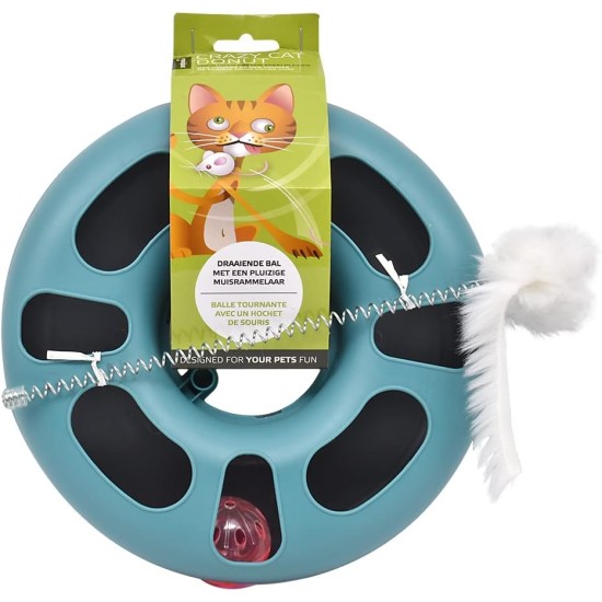 EURO MARKETING MANUFACTURING Crazy CAT Donut 3-in-1 Cat Toy EURO MARKETING MANUFACTURING Crazy CAT Donut 3-in-1 Cat Toy