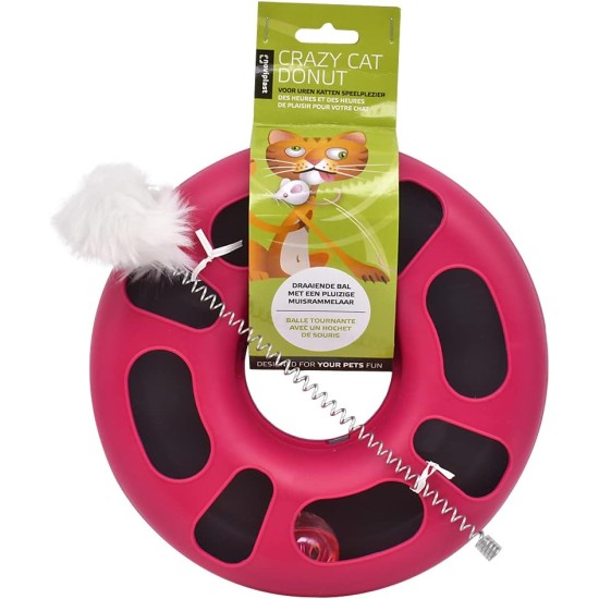 EURO MARKETING MANUFACTURING Crazy CAT Donut 3-in-1 Cat Toy EURO MARKETING MANUFACTURING Crazy CAT Donut 3-in-1 Cat Toy