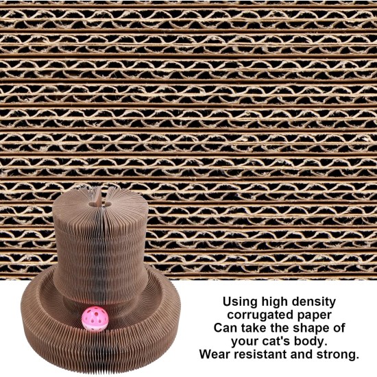 EVTSCAN Cat Scratcher Lounge Bed Round Shape Foldable High Density Cat Scratcher Cardboard for Cats EVTSCAN Cat Scratcher Lounge Bed Round Shape Foldable High Density Cat Scratcher Cardboard for Cats