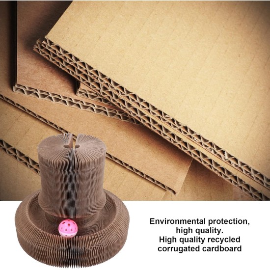 EVTSCAN Cat Scratcher Lounge Bed Round Shape Foldable High Density Cat Scratcher Cardboard for Cats EVTSCAN Cat Scratcher Lounge Bed Round Shape Foldable High Density Cat Scratcher Cardboard for Cats
