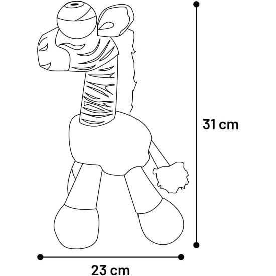 FLAMINGO JCHIEN STRIPZ Zebra Standing, Black, 14.5 x 23 x 31 cm FLAMINGO JCHIEN STRIPZ Zebra Standing, Black, 14.5 x 23 x 31 cm